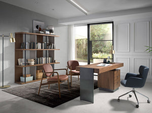 Ripiano in legno di noce e grigio