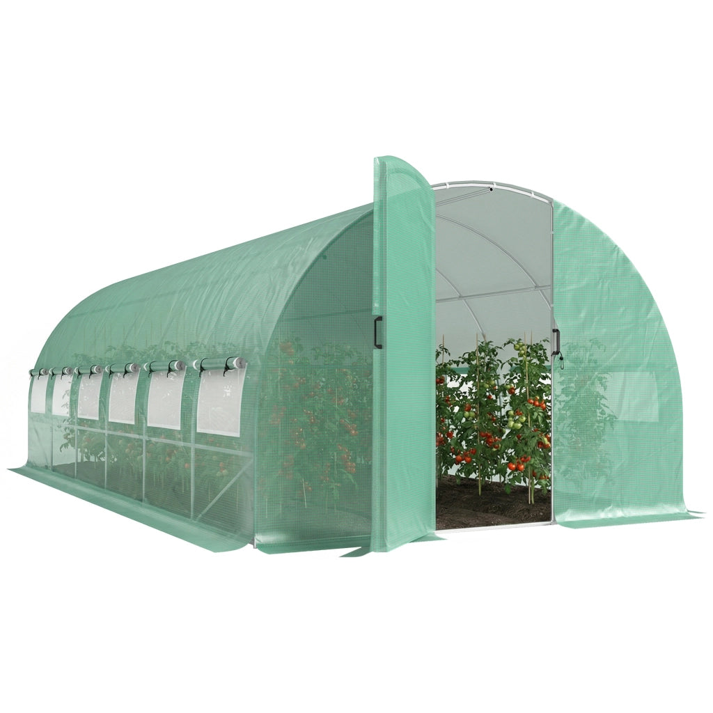 Serra tunnel da giardino 18 m2 ¨C zephmum ¨C 295x597x200 cm verde