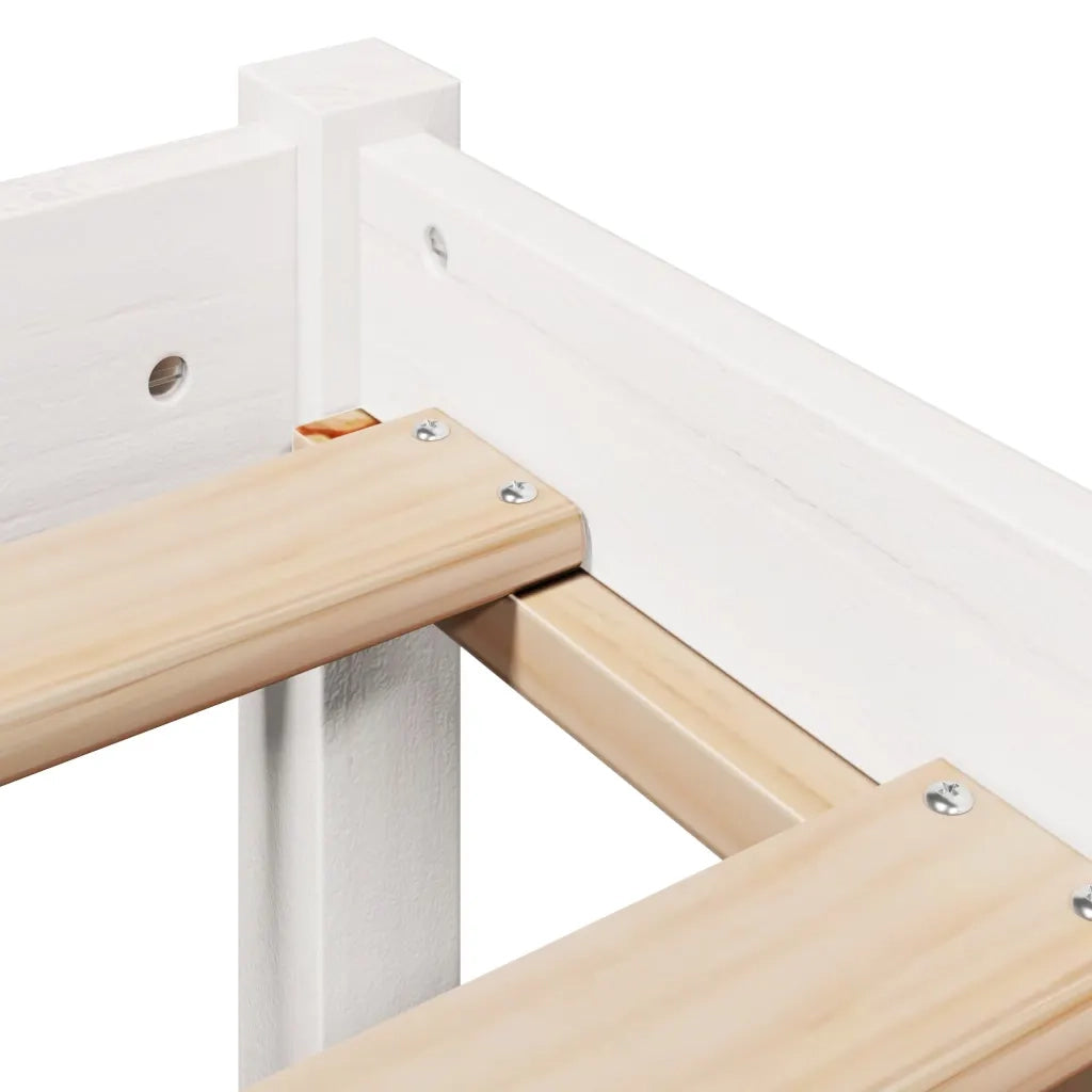 Letto senza Materasso Bianco 180x200 cm Legno Massello di Pino 3306139