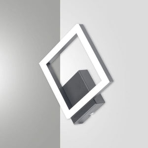 APPLIQUE DA PARETE A LED 11W LUCE CALDA 3000K 1080 LUMEN ANTRACITE SERIE BARD
