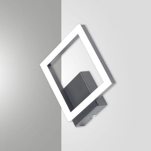 APPLIQUE DA PARETE A LED 11W LUCE CALDA 3000K 1080 LUMEN ANTRACITE SERIE BARD