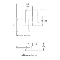 PLAFONIERA DA SOFFITTO/APPLIQUE DA PARETE 21W 3000K 1080LM ANTRACITE SERIE BARD
