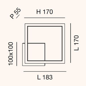 APPLIQUE DA PARETE A LED 11W LUCE CALDA 3000K 1080 LUMEN ANTRACITE SERIE BARD