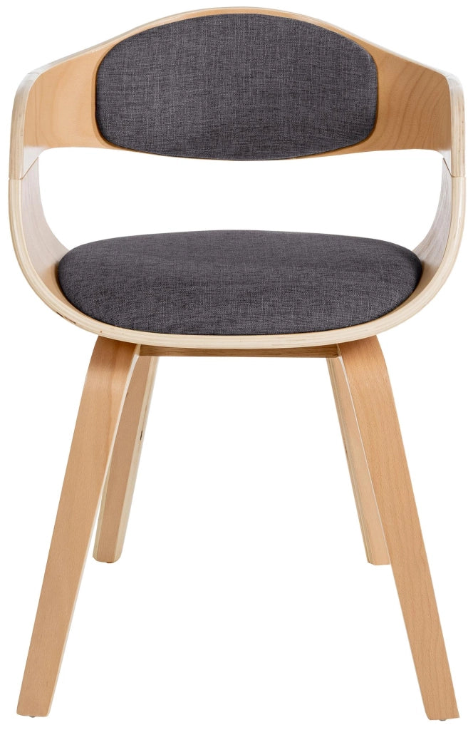 Set di 2 sedie Kingston in tessuto Natura/grigio chiaro