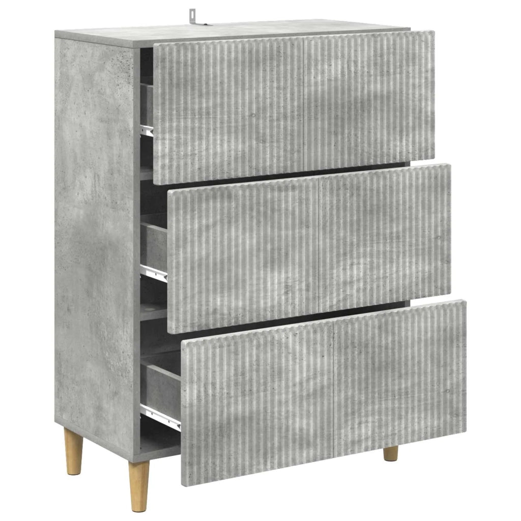 Mobile con Cassetti Grigio Cemento 66 x 34,5 x 90 cm 894608