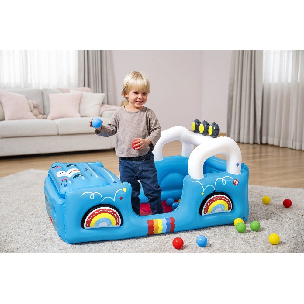 Trade Shop - Piscina Gonfiabile Per Bambini Forma Fuoristrada Safari Con Palline Cofano Apribile 93577 -