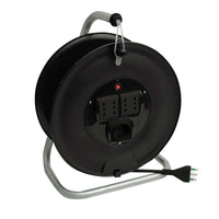 PROLUNGA ELETTRICA AVVOLGICAVO MT.50 CAVO 3X1,5 4 PRESE SCHUKO BIPASSO