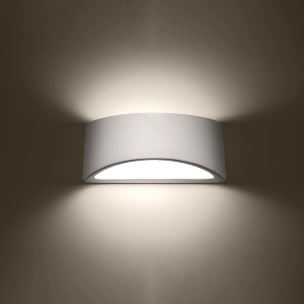 Lampada da parete verniciata VIXEN bianco lucido