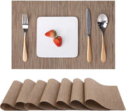 8 pezzi - placemat termo-isolante idrorepellente e oleoresistente - adatto per cucina, casa, ristorante, bar - lavabile - idrorepellente - oleoresistente - antiscivolo - isolamento termico - marrone