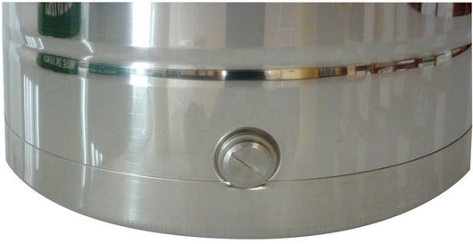 FUSTO CONTENITORE OLIO FONDO SALDATO ACCIAIO INOX BOCCA LARGA LT.30