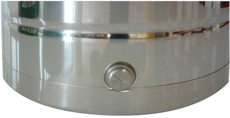 FUSTO CONTENITORE OLIO FONDO SALDATO ACCIAIO INOX BOCCA LARGA LT.30