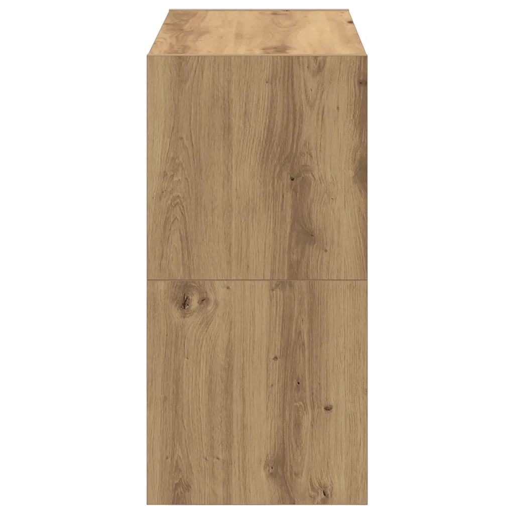 Scarpiere 2 pz Impilabili-Set di 2 Scaffale per scarpe Rovere Artigianale 60x30x30,5 cm