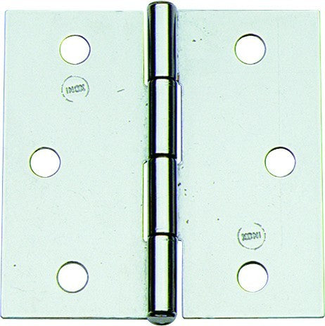 CERNIERA INOX QUADRA  ART.121IN  MM.40X40 PERNO FISSO 12 PZ.