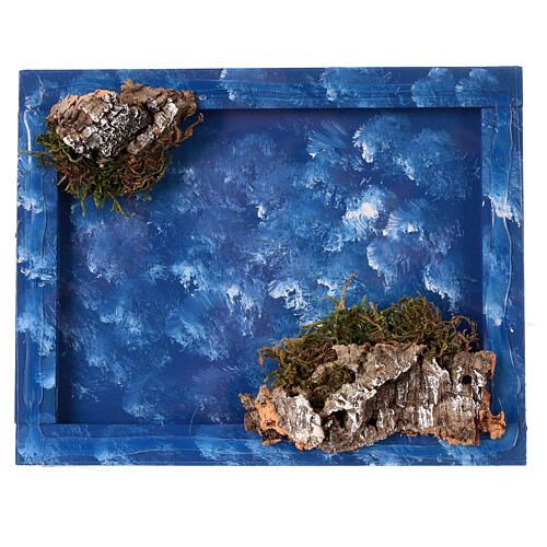 TRATTO DI MARE APERTO CON SCOGLI PER PRESEPE O MODELLISMO