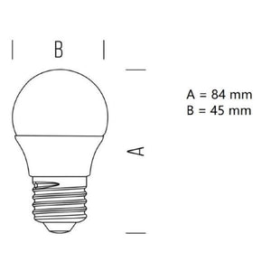 LAMPADINA SFERETTA A LED 7,2W LUCE CALDA 2700K 806 LUMEN E27 BOT LIGHTING