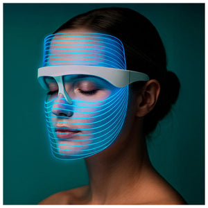 Jocca, Maschera Viso LED, 7 Colori LED, ABS, Ergonomica