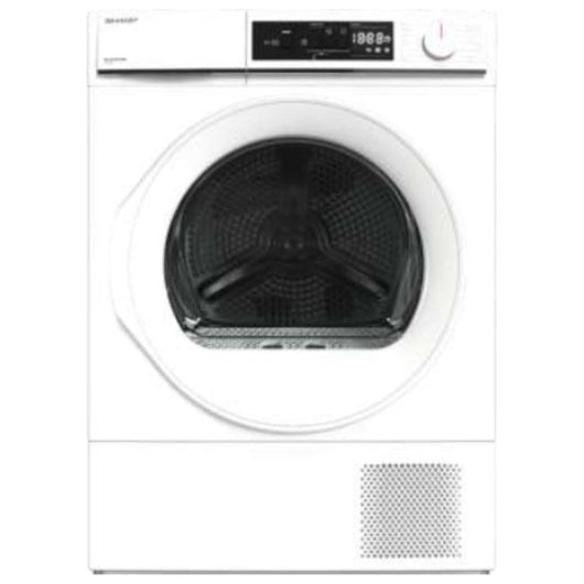 Sharp, Asciugatrice a Carica Frontale, 8 kg, Classe E, Pompa di Calore