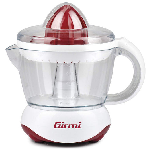 Girmi, Spremiagrumi Elettrico SR02, 25W, Doppia Rotazione, 700cc, Rosso-Bianco