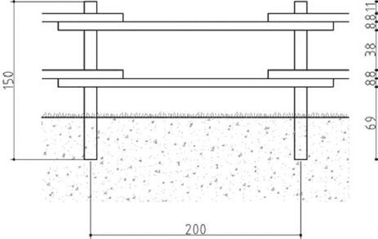 RECINZIONE STACCIONATA 10MT CON MEZZI PALI LEGNO PINO NORDICO IMPREGNATO