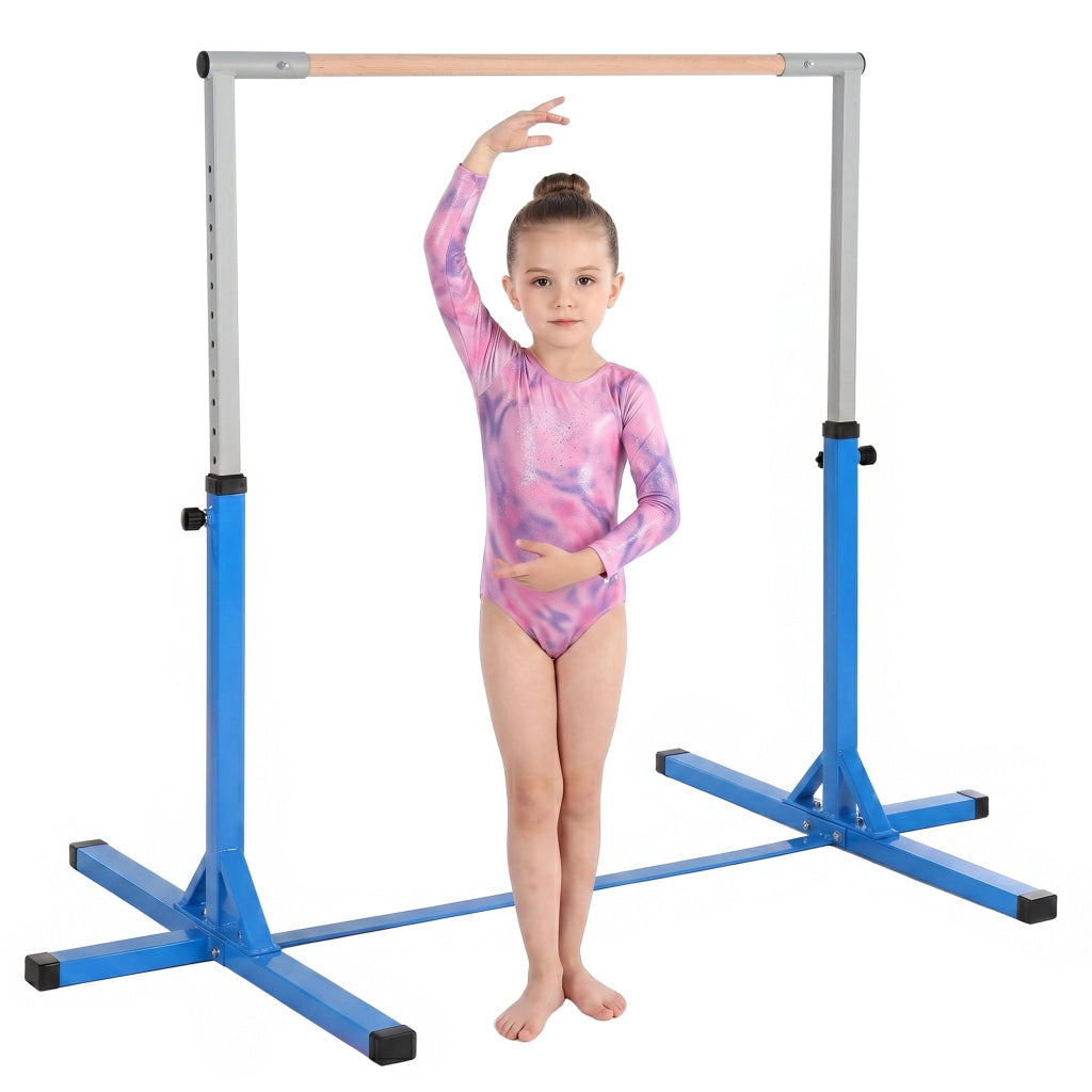 Sbarra per Danza e Ginnastica Regolabile in Altezza ¨C zephmum ¨C 92-150 cm, Blu