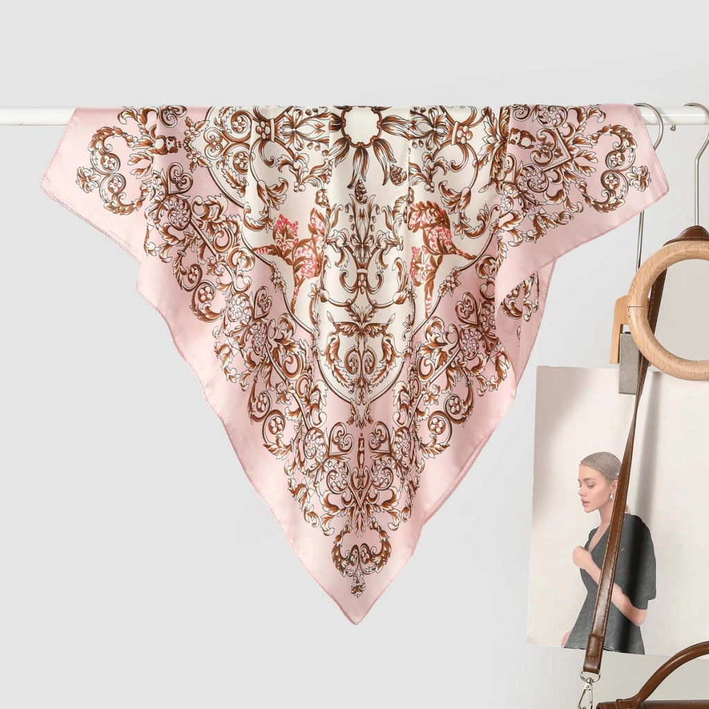 Nuova sciarpa da donna in seta stampata, stile coreano, sciarpa decorativa alla moda e versatile.