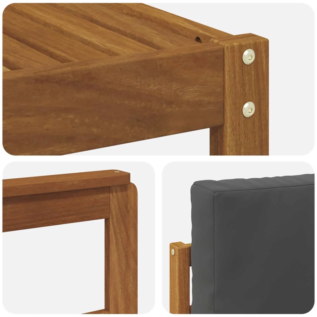 Set di divani da esterno con cuscino 9 pcs Naturale e Antracite 3366840