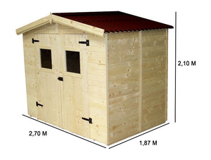 CASETTA FORESTA MOD. EDEN IN LEGNO MASSELLO A PANNELLI 240X160 CON PAVIMENTO