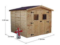 CASETTA FORESTA MOD. EDEN IN LEGNO MASSELLO A PANNELLI 16 MM 240X240 CON PAVIMENTO