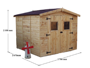 CASETTA FORESTA MOD. EDEN IN LEGNO MASSELLO A PANNELLI 16 MM 240X240 CON PAVIMENTO