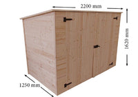 CASETTA FORESTA MOD. EDEN IN LEGNO MASSELLO A PANNELLI PER BICICLETTE 200X120 CON  PAVIMENTO