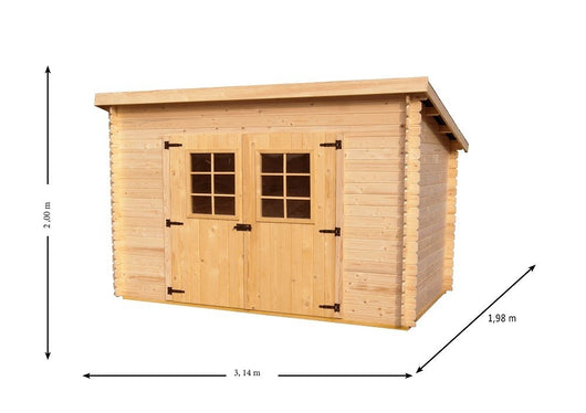 CASETTA FORESTA MOD. CHARENTE IN LEGNO MASSELLO AD INCASTRO 20 MM 300X185 CON PAVIMENTO