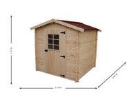 CASETTA FORESTA MOD. VADUZ  IN LEGNO MASSELLO 28 MM. 200X200 SENZA PAVIMENTO