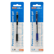 PENNA A SCATTO CON CLIP inchiostro blu- 12 blister  - BricoGo