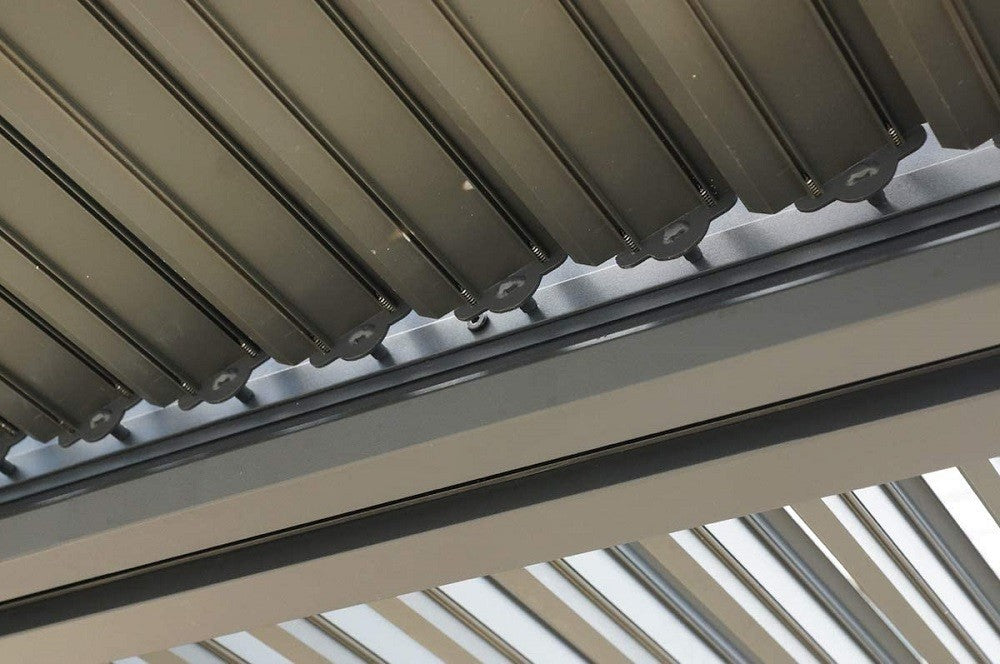 Pergola bioclimatica Foresta gazebo in alluminio, apertura manuale, 360x600