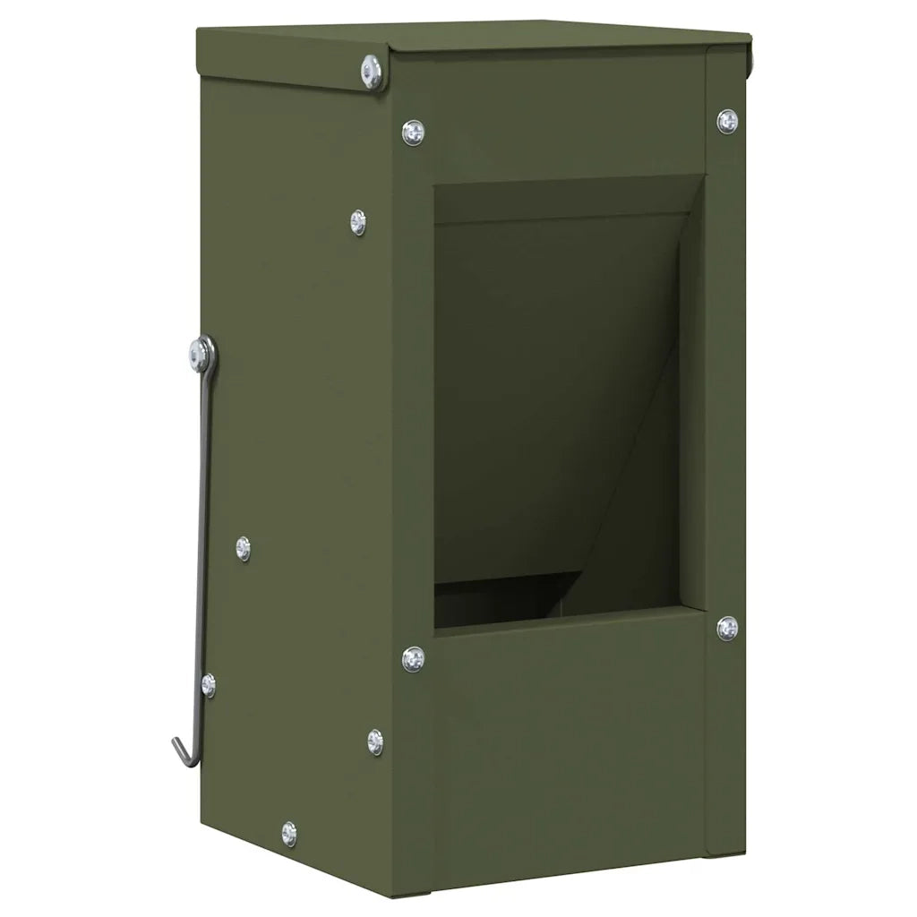 Mangiatore per conigli Verde oliva 12,5 x 12,5 x 25 cm 874586