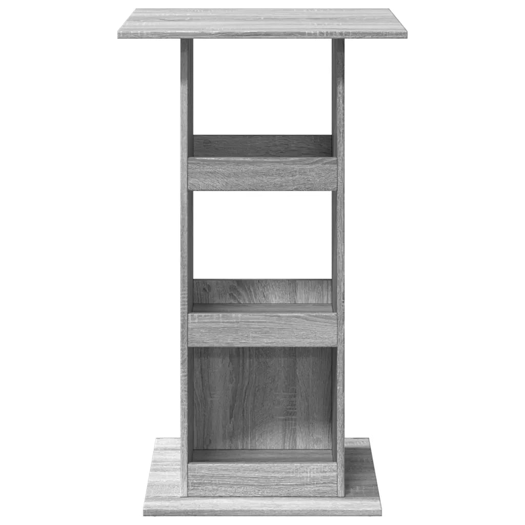 Tavolo Bar Portaoggetti Grigio Sonoma 60x60x102 cm Multistrato