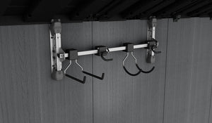 Appendi Attrezzi 74x15x30 cm Keter con 4 Ganci Capacità Totale 36 kg in Acciaio Grigio e Nero