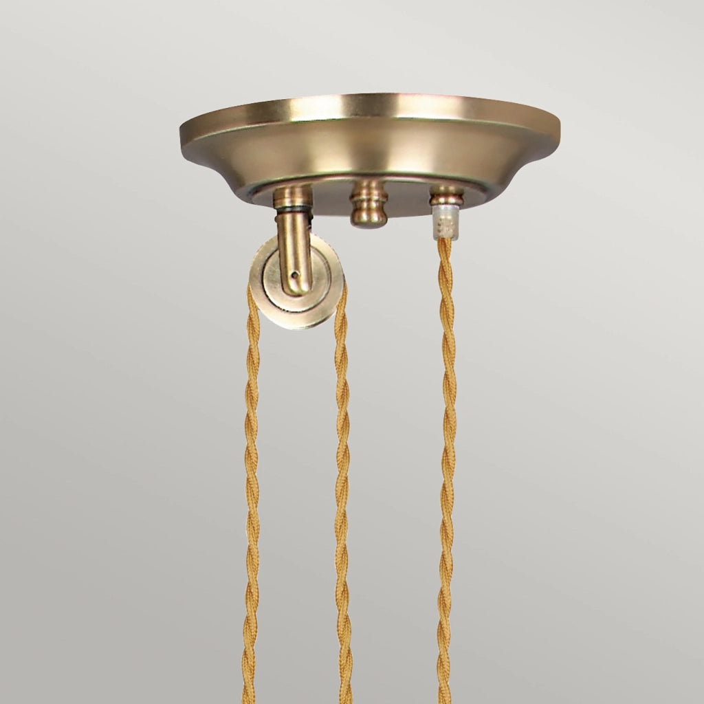 Sospensione Industrial Nordica Provence In Acciaio Ottone Antico 1 Luce E27