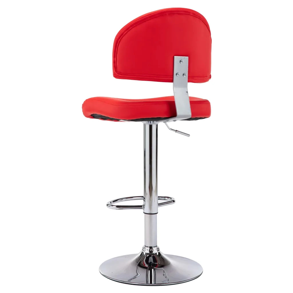 Sgabelli da Bar 2 pz Rossi in Similpelle 249660