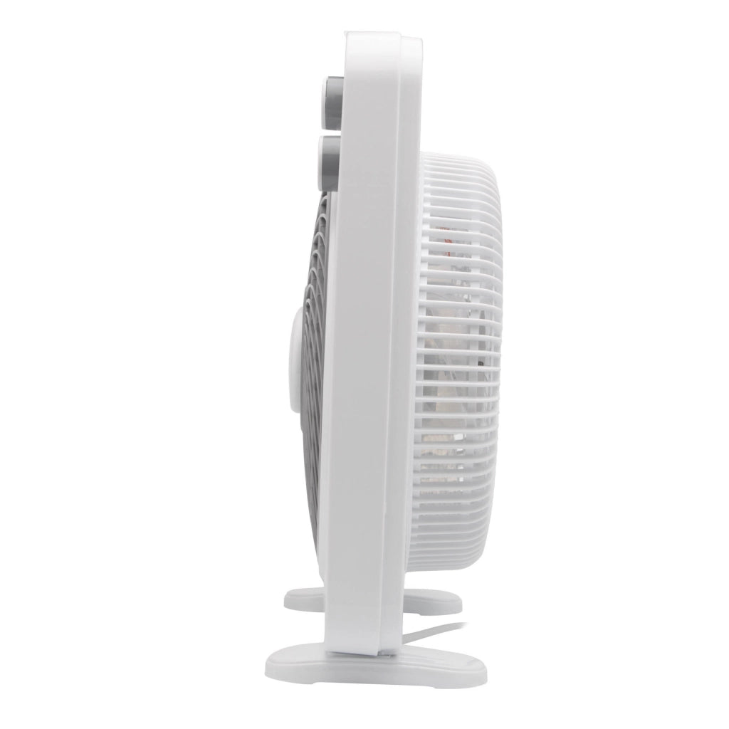 Ventilatore box da tavolo 25cm, 5 pale, 3 velocità, timer 1 ora, griglia orientabile multidirezionale 45W - SOGO