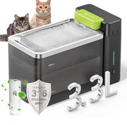 Fonte per cani A3 Lite con ultrafiltrazione - 3,3 litri di capacità, serbatoio in acciaio inossidabile SUS316, silenzioso (≤25 dB), 100% impermeabile e efficiente in termini di energia per l'acqua potabile pulita (nero)