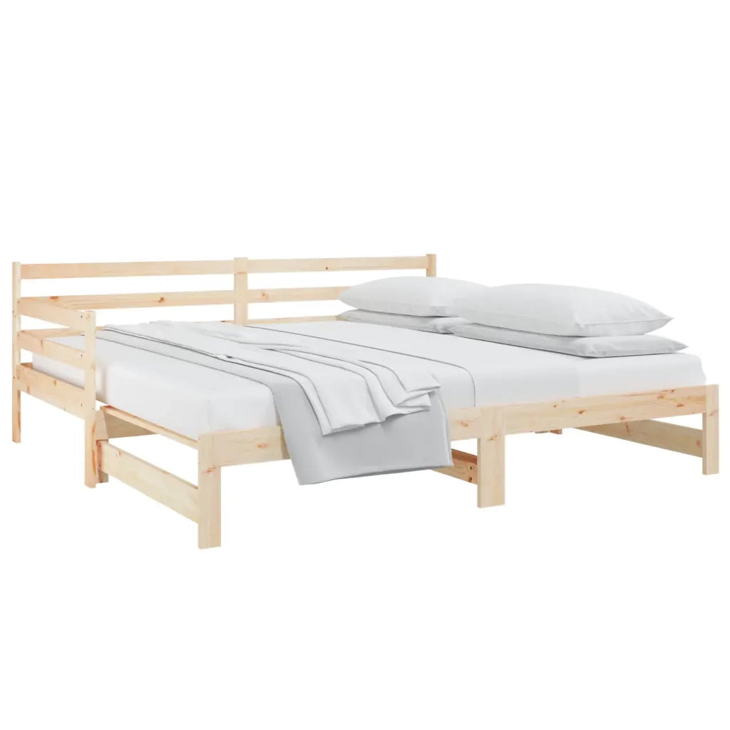 Dormeuse Estraibile 2x(80x200) cm in Legno Massello di Pino 814699