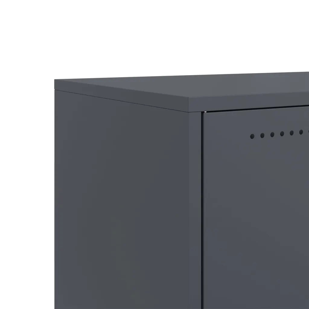 Mobile TV Antracite 68x39x43,5 cm in Acciaio Laminato a Freddo