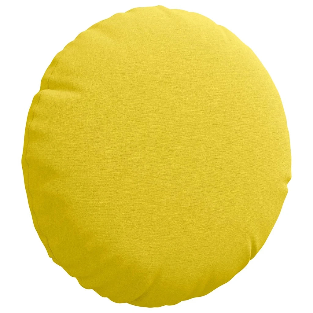 Cuscini per Seduta 2 pcs Giallo Chiaro Ø30 x 13 cm Tessuto 42014092