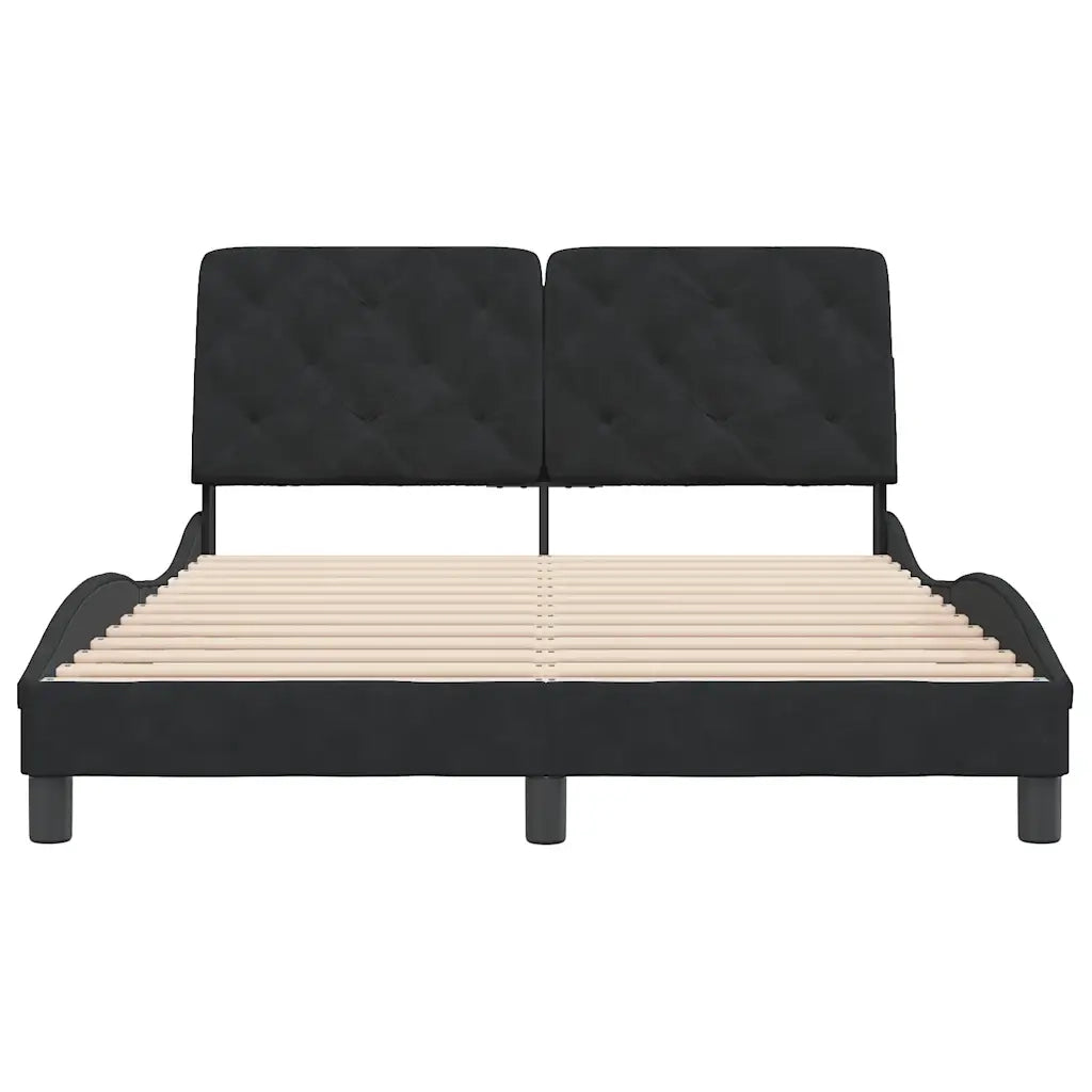 Giroletto senza Materasso Nero 120x200 cm Velluto 3207913