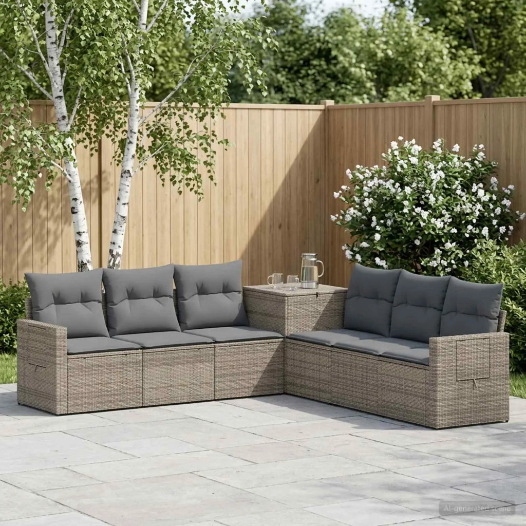 Set di divani 7 pz Grigio e Grigio Scuro 3448804