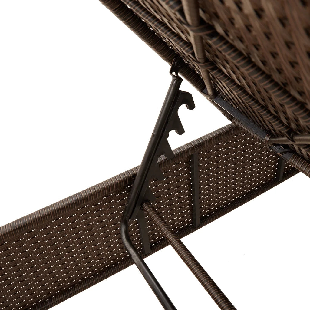 Lettini Prendisole 2 pz con Cuscini Marrone in Polyrattan 3261588