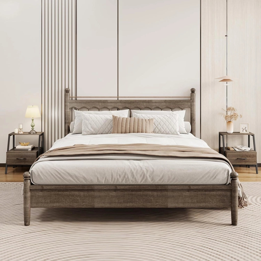 Comodino a 3 livelli con cassetto, tavolino per divano, mensola aperta, struttura in metallo resistente, comodino per soggiorno, camera da letto, ufficio, 45 x 35 x 52,5 cm, grigio