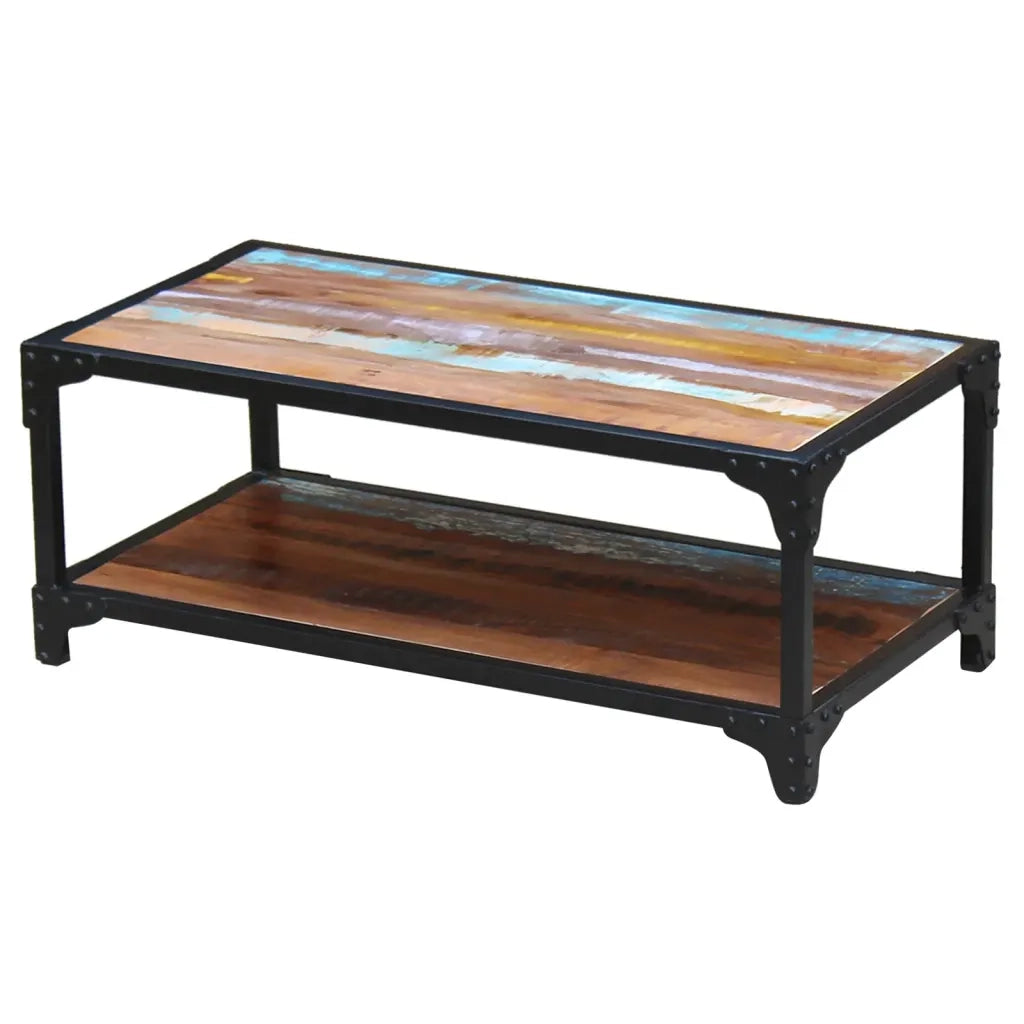Tavolino da CaffÃ¨ in Legno Massello Anticato cod mxl 26571