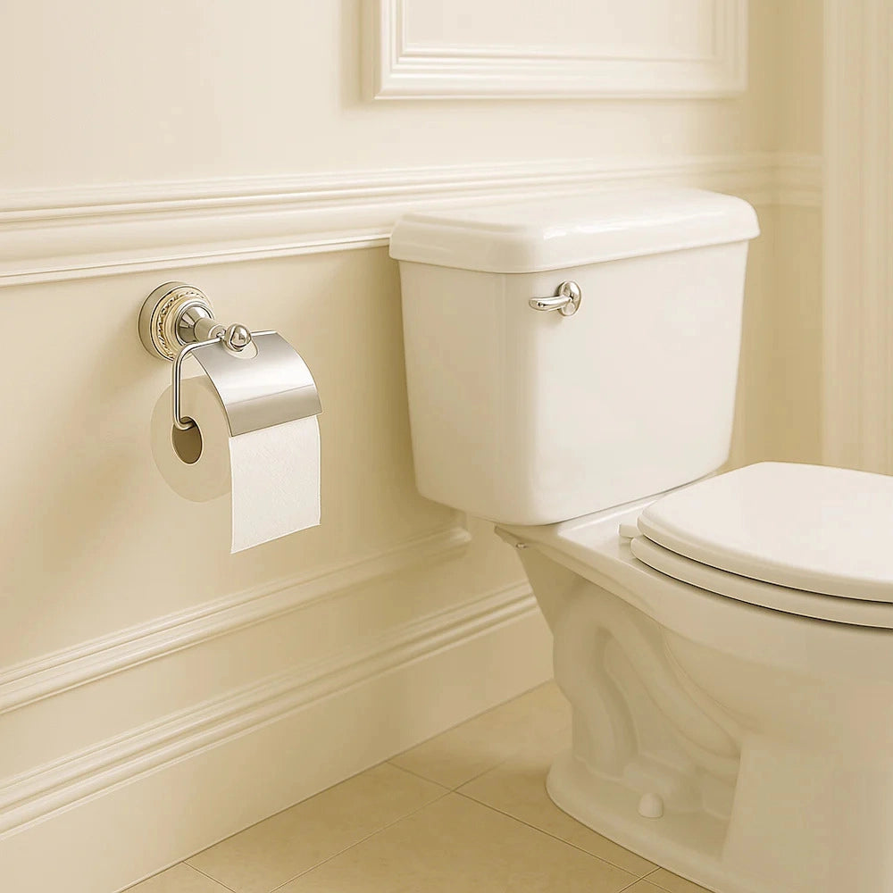 Set Da Bagno 6 Pezzi Cromato vetro accessori bagno moderno Porta Asciugami 52436